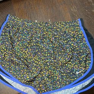 Nike Women's Athletic Shorts - Black with Multicolor Print